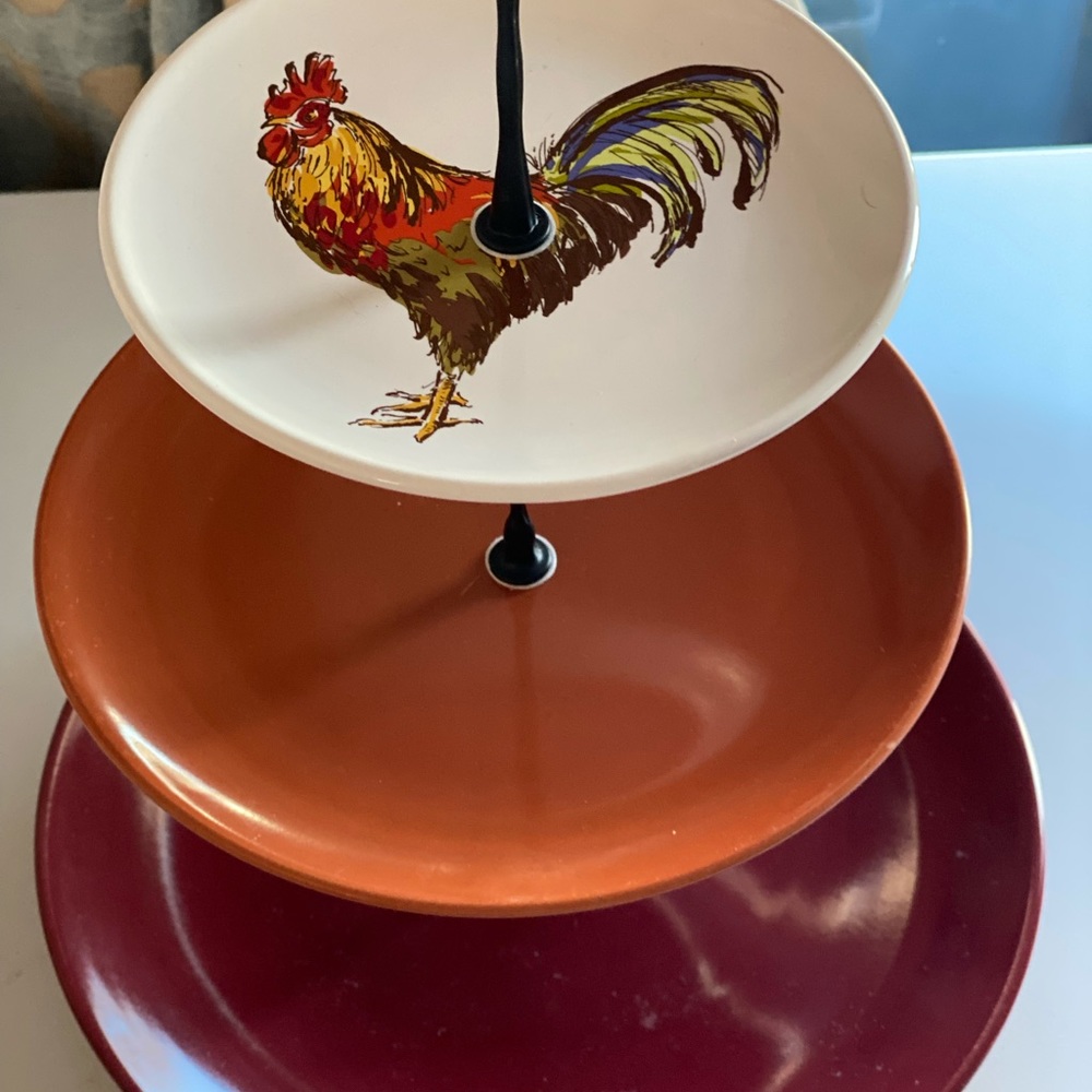 3 Tiers Cupcake Stand Rooster